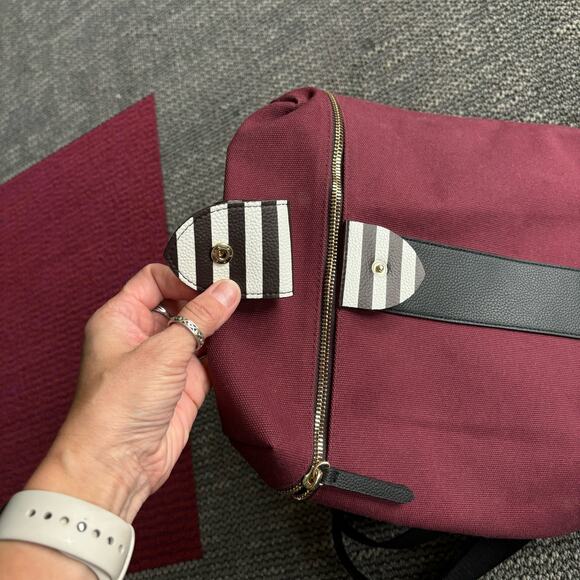 HENRI BENDEL NEW CANVAS PURSE BACKPACK CONVERTIBLE MEDIUM SIZE LIMITED EDITION - Picture 7 of 15